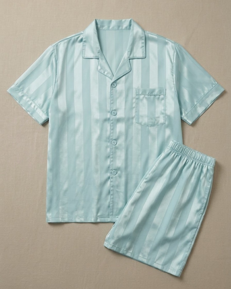 PIJAMA RAYAS, color CELESTE